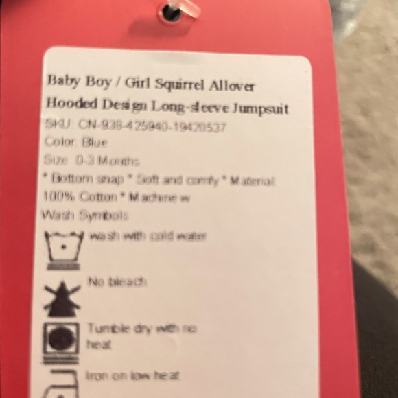 NWTAdorable Fox Hoodie long sleeve 3-6m - Picture 2 of 4